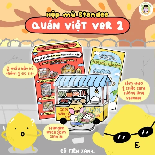[VER 2] HỘP MÙ QUÁN VIỆT CÔ TIÊN XANH
