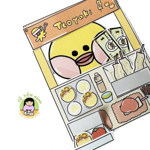 Cô Tiên Xanh Bé Tèo Đồ Chơi Giấy